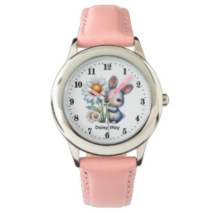 Montre Jolies filles amoureuses de lapin ajoutez un nom