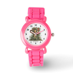 Montre Jolies filles amoureuses de lion ajoutent un nom