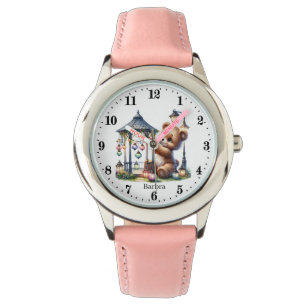 Montre Jolies filles ours amoureux ajouter le nom