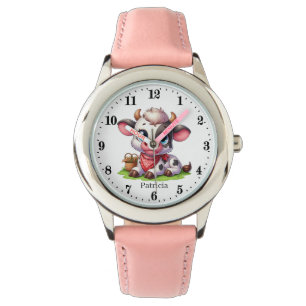 Montre Jolies filles vache amoureux ajouter le nom