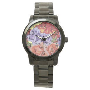 Montre jolies fleurs roses rouges et bourgeons roses fleu