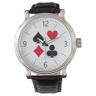 Montre Jouer des symboles de cartes motif