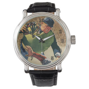 Montre Joueur de baseball vintage, juge-arbitre