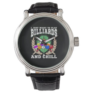 Montre Joueur de billard   Jouer Billard Et Chaleur