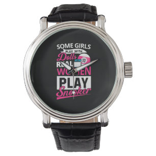 Montre Joueur de billard   Les Femmes Réelles Jouent Snoo