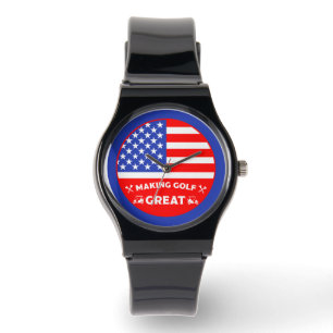 Montre Joueur de golf américain drôle personnalisé