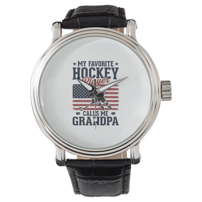 Montre Joueur de hockey préféré m'appelle grand-père vint (devant)
