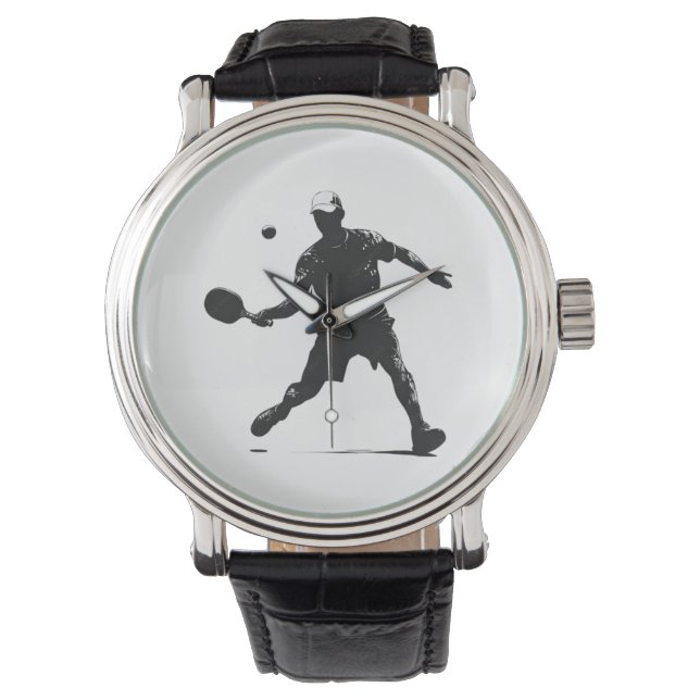 Montre Joueur de Pickleball Silhouette Sport Design (devant)