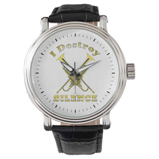 Montre Joueur de trompette Je détruit le silence (devant)