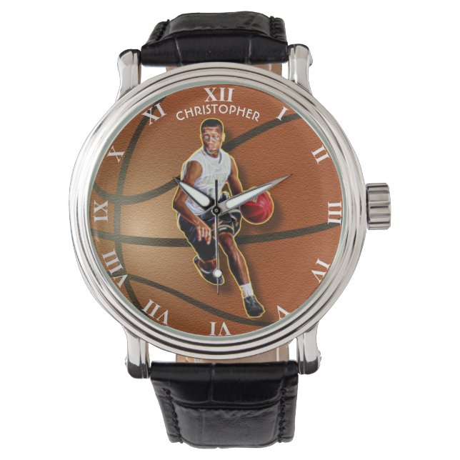 Montre Joueur Psychédélique De Basket-Ball (devant)