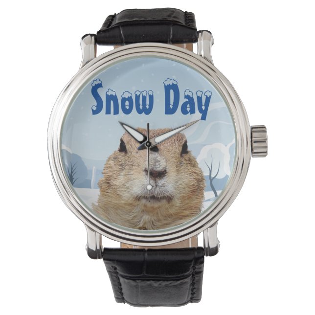Montre Jour de la neige de la marmotte (devant)