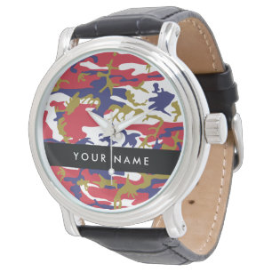 Montre Jour de l'indépendance Camouflage Votre nom Person