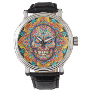 Montre Jour du crâne de sucre mort