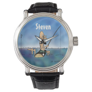Montre Jour étrange Pêche personnalisée Funny Watch