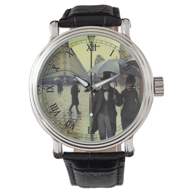 Montre Journée de la Pluie de Paris par Gustave Caillebot (devant)