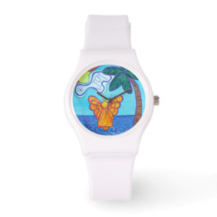 Montre Joy Guardian Beach Angel Design Custom Art Watch