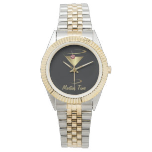 Montre Joyau Rouge Or Metallic-Time pour Martini
