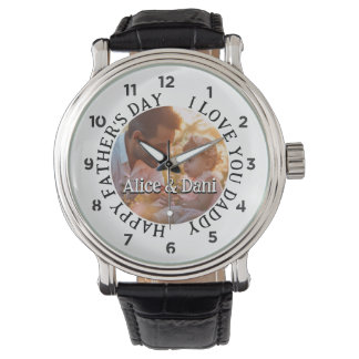 Montre Joyeuse Fête des Pères Amour Vous Papa Photo
