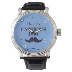Montre Joyeuse Fête des Pères – Moustache & Cœur Design