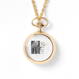 Montre Joyeux 50e anniversaire nom couple date mariage