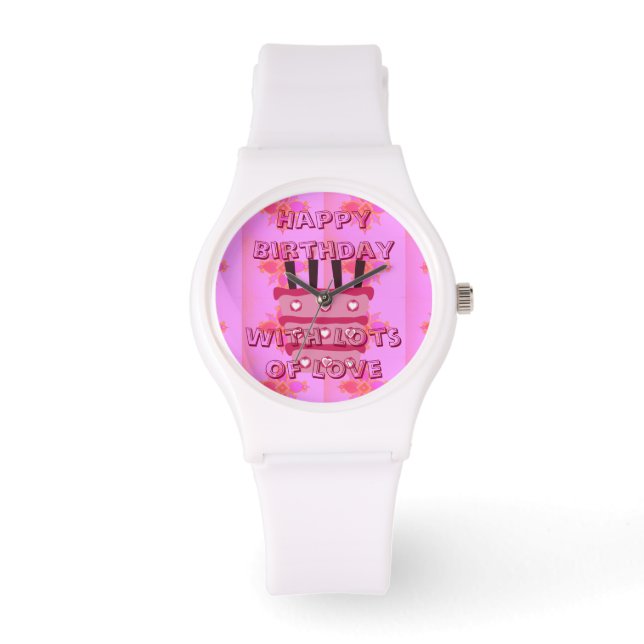Montre Joyeux anniversaire avec beaucoup d'amour (Recto)