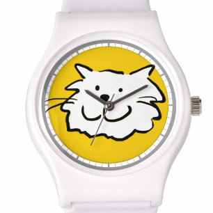Montre Joyeux chat souriant comme dessin amusant