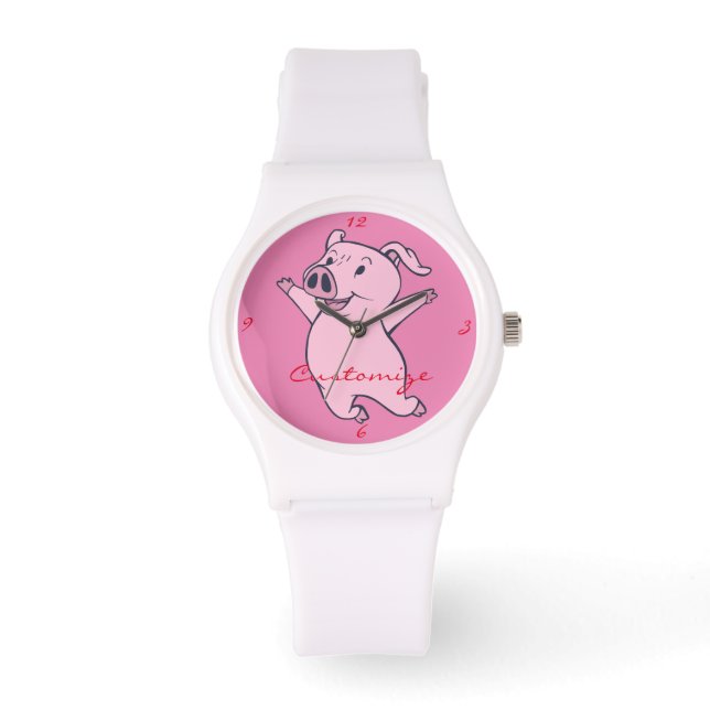 Montre Joyeux Cochon rose Sauter Thunder_Cove (Recto)