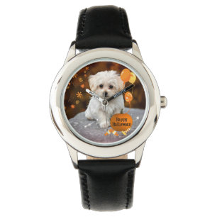 Montre Joyeux Halloween de Maltese Puppy