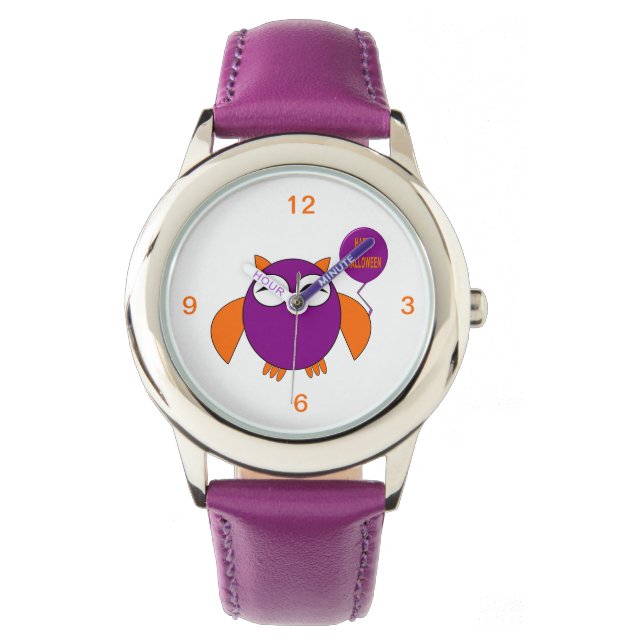 Montre Joyeux hiboux de fête d'Halloween enfants regarder (devant)