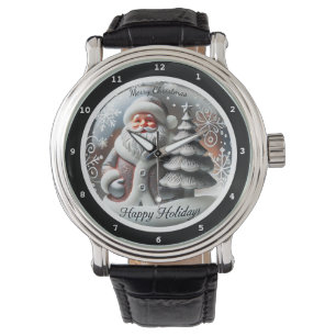 Montre Joyeux Noël Père Noël avec sapin de Noël