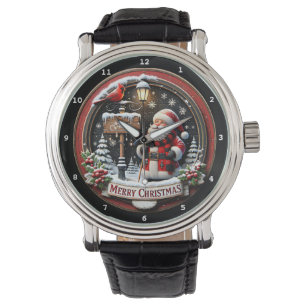 Montre Joyeux Noël Père Noël et Cardinal