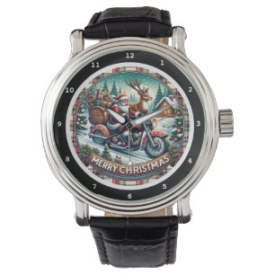 Montre Joyeux Noël Père Noël Moto Renne 