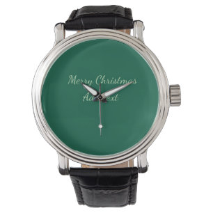 Montre Joyeux Noël vert plaine solo arrière - plan vacanc