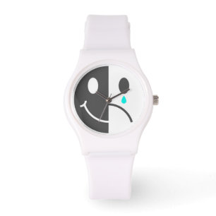 Montre Joyeux visage triste regarder visage
