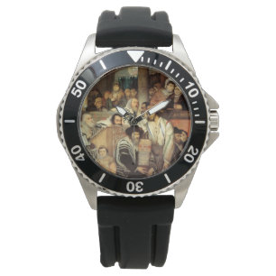 Montre Juifs priant dans la synagogue sur Yom Kippour