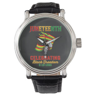 Montre Juneteenth célébrant la liberté noire 6 19 1865