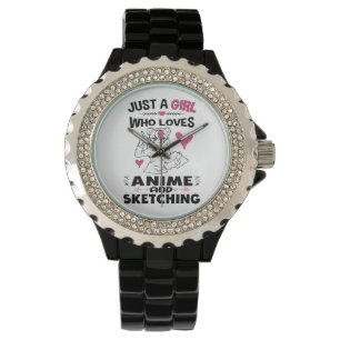 Montre Juste une fille qui aime l'Anime et l'Esquisse fil