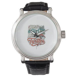 Montre Juste une fille qui aime les tortues Vintage conce