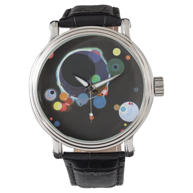 Montre Kandinsky - Plusieurs cercles, célèbre peinture, (devant)