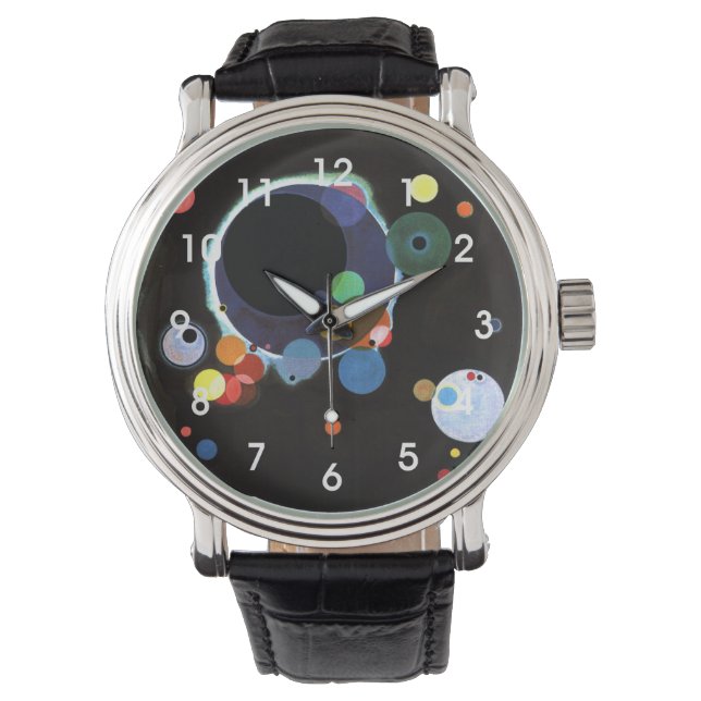 Montre Kandinsky - Plusieurs cercles, célèbre peinture, W (devant)