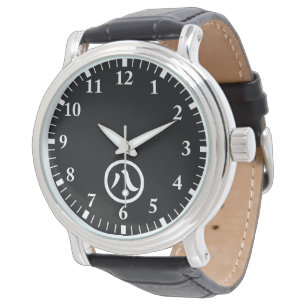 Montre Kanji numéro huit en cercle