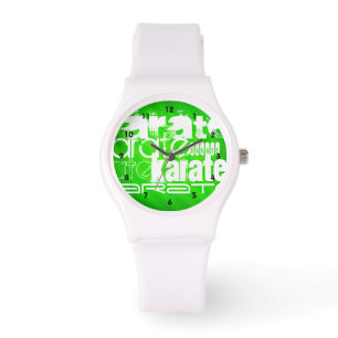 Montre Karate ; Neon Green Stripes