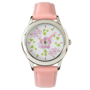 Montre Kawaii Style Sakura Fleur d'arbre de cerisier