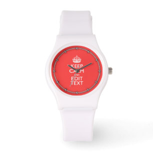 Montre KEEP CALM personnalisé et votre texte sur le corai