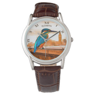Montre Kingfisher Bird Coloré Avec London Skyline