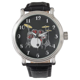 Montre Kit de tambour de rock et de roulis Drummer Musici