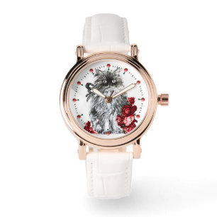 Montre KITTY CAT / CUISINE AVEC ROSES ROSES ROUGES Noir B
