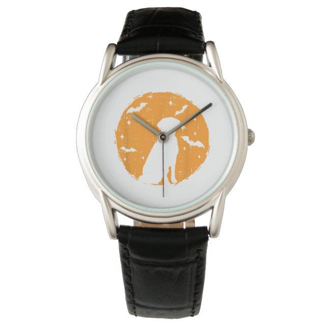 Montre Kitty Skeleton Halloween Costume Crâne Chat (devant)