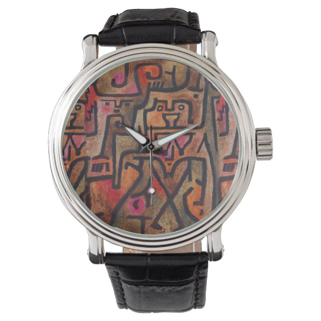 Montre Klee Expressionniste Forêt Abstraite Art Moderne (devant)