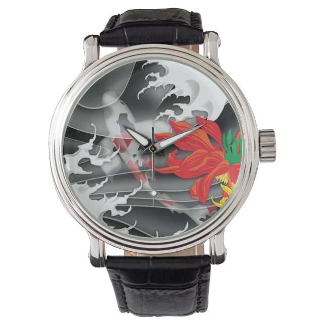 Montre Koi japonais traditionnel sous l'eau (devant)
